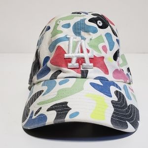 LA Dodger Unisex 47 Strap Back Baseball Cap White Multicolored